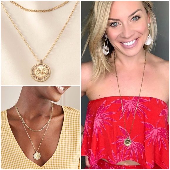 Stella & Dot Heritage Coin Pendant Necklace – Unicorn - Picture 3 of 11